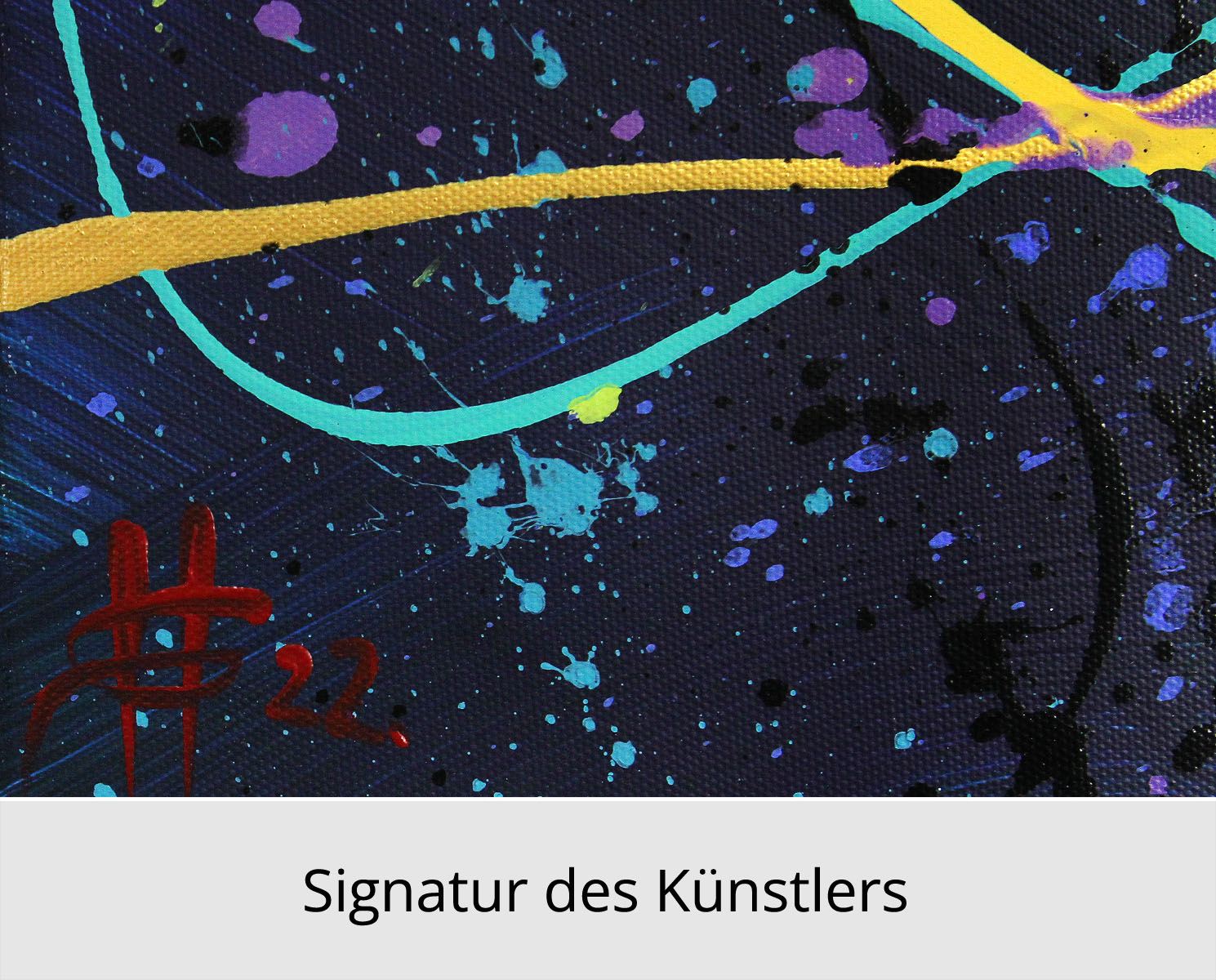 G. Hung: "Sternenwiege I", abstrakte Originalkunst (Unikat)