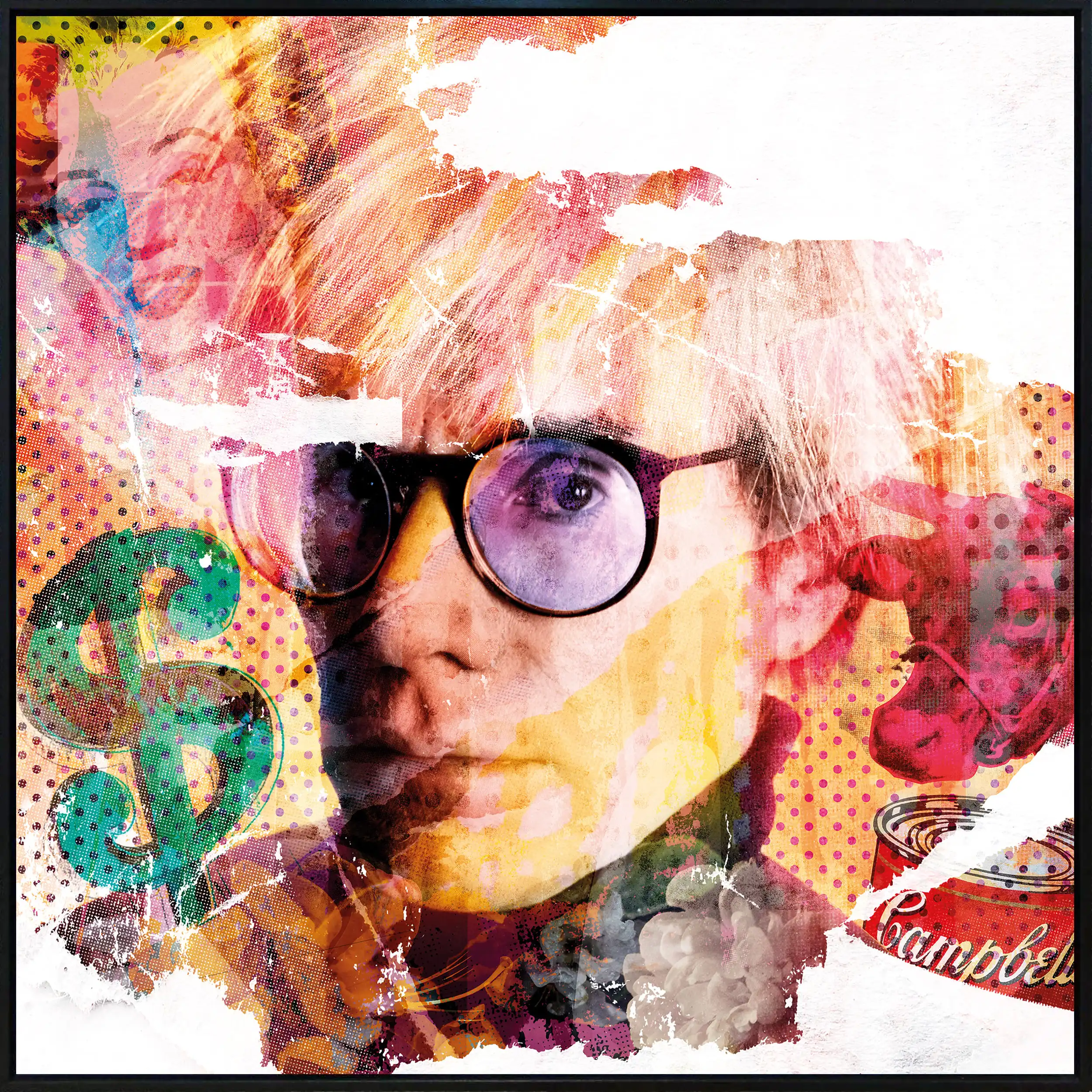 D. Landô: "Andy Warhol - ICONIC Series", Unikat-Edition, digitale Kunst auf Aludibond