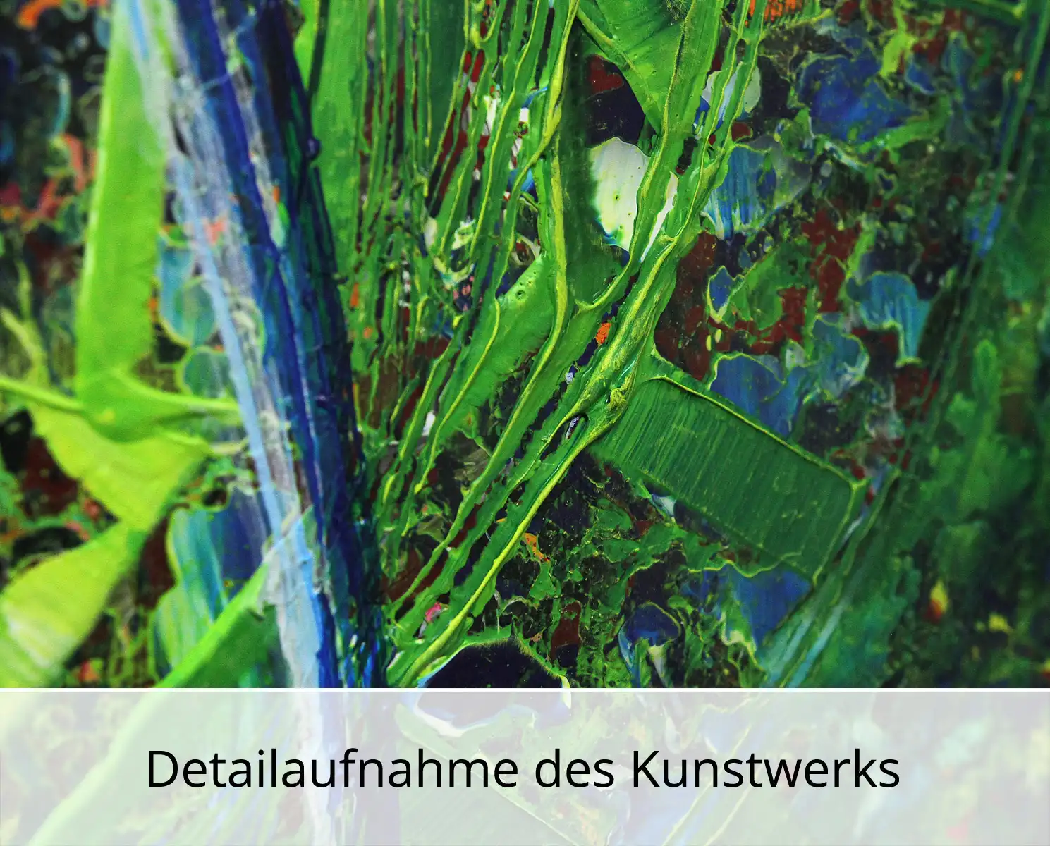 Abstraktes Originalgemälde: "Tief im Regenwald I", R. König, Unikat