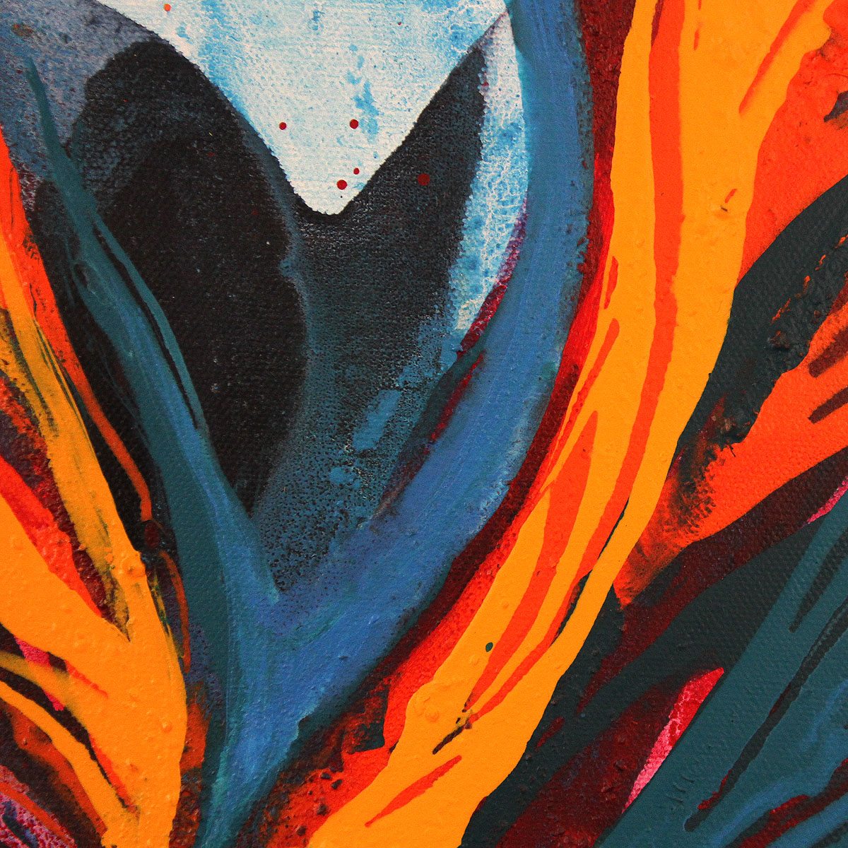 Acrylbilder, L.Roth: "Feuerblume"