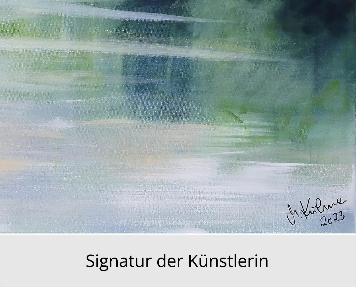 M. Kühne: "Abendleuchten", Edition, signierter Kunstdruck, Nr. 1/100