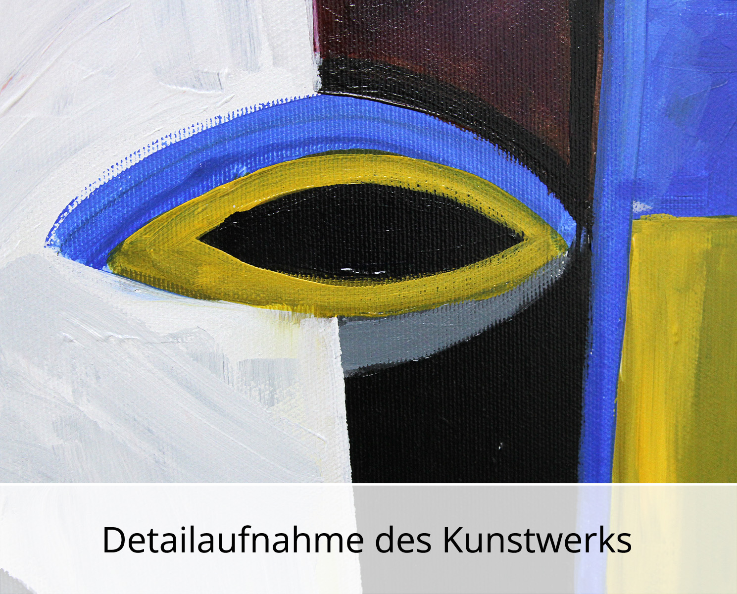 M. Cieśla: Abstraktes Porträt 41, Original/Unikat, Expressionistisches Ölgemälde