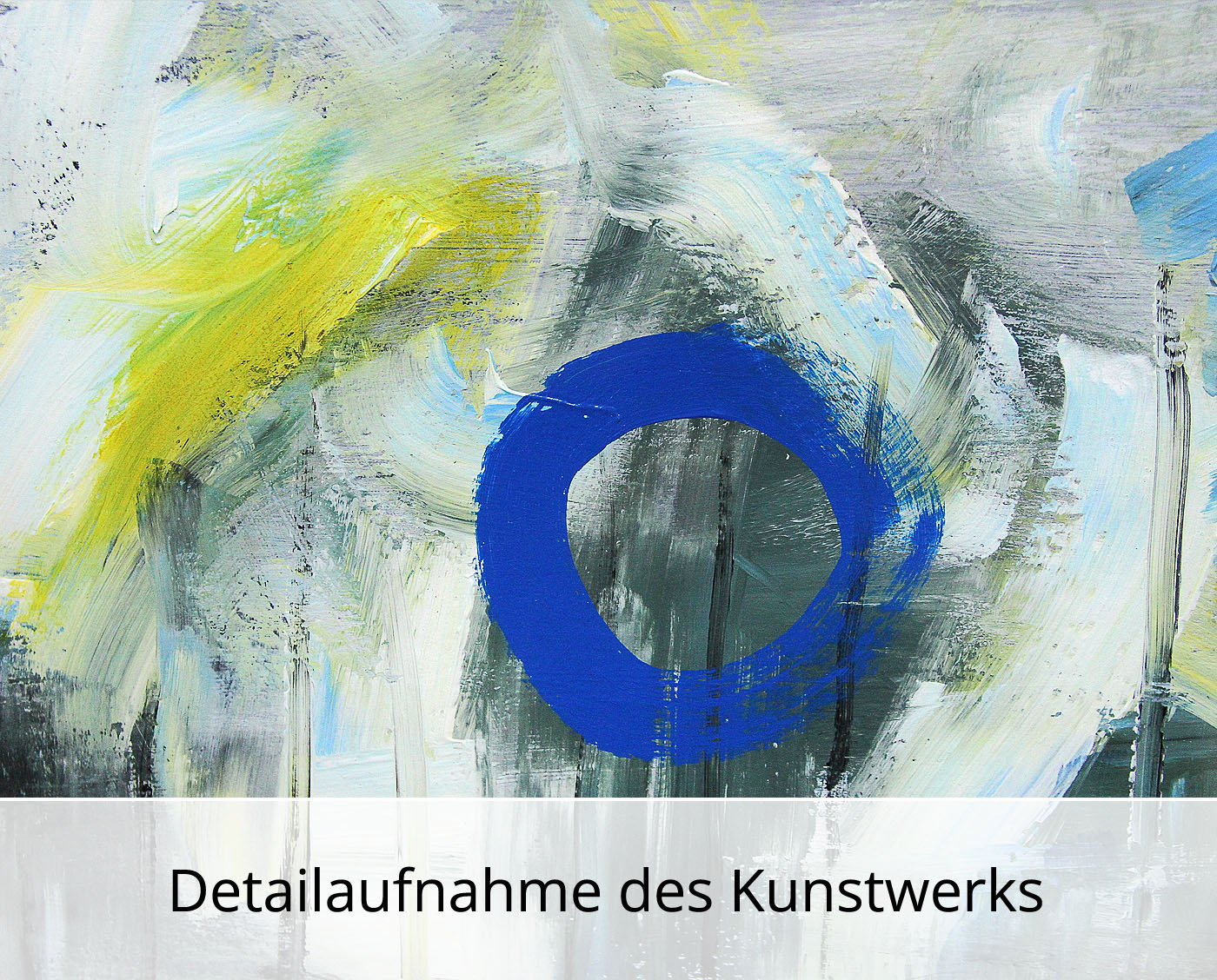 M. Cieśla: "Studium der Abstraktion 76 blauer und oranger Natur", Original/Unikat, Mischtechnik