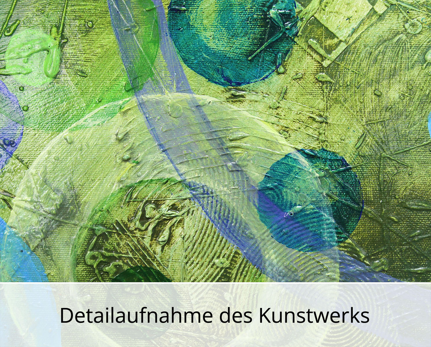 Abstrakte Malerei von Ewa Martens: "Zeitfenster- Ab ins Grüne", Original/Unikat