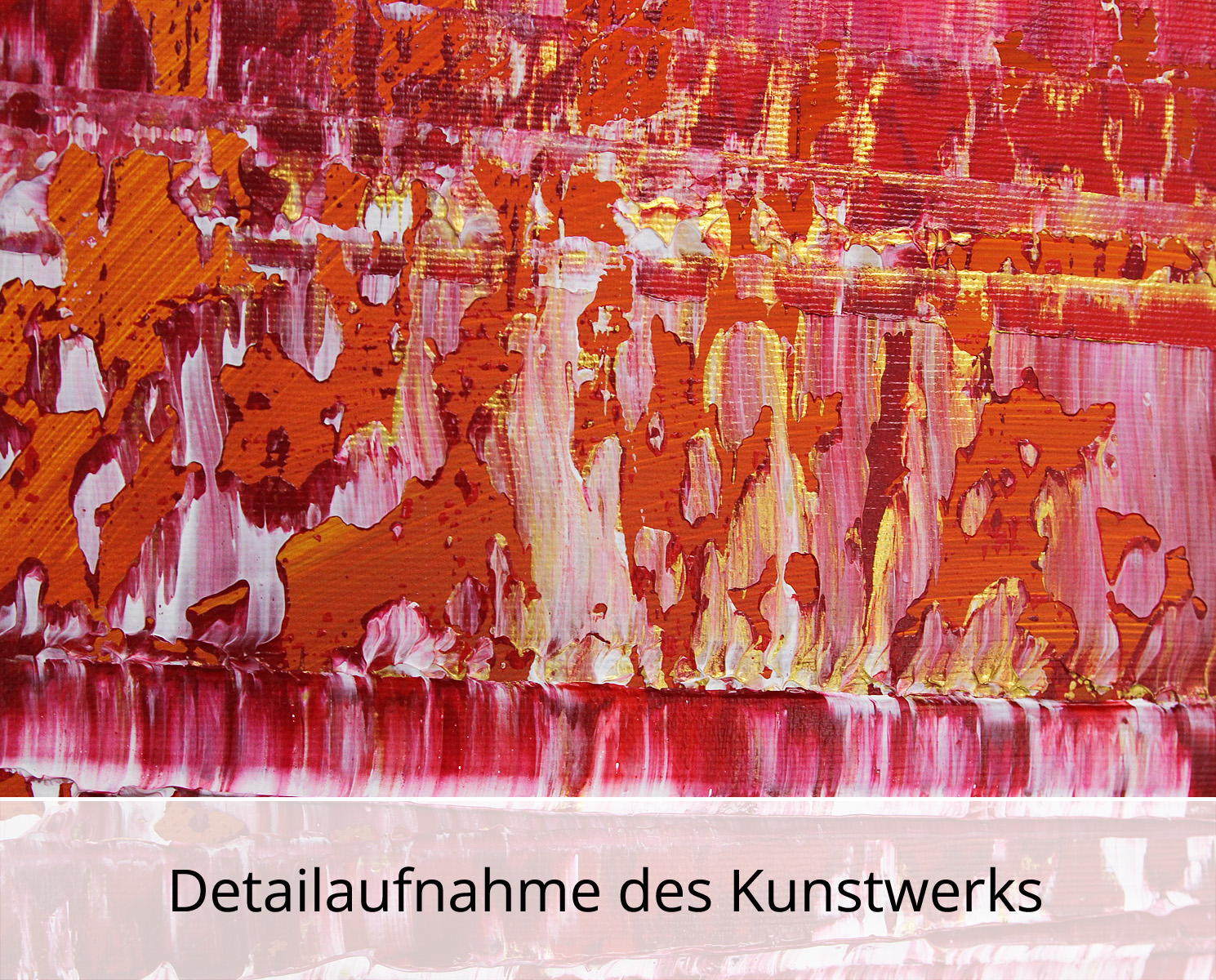 K. Sokoll: rotgoldweiß, Originalgemälde (Unikat)