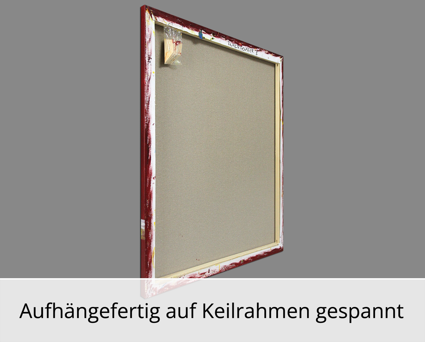 R. König: "Feuerfenster II", abstraktes Originalgemälde (Unikat) (ri)