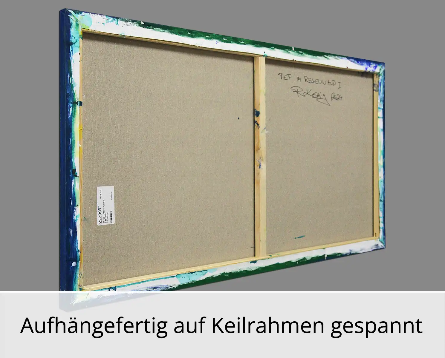 Abstraktes Originalgemälde: "Tief im Regenwald I", R. König, Unikat