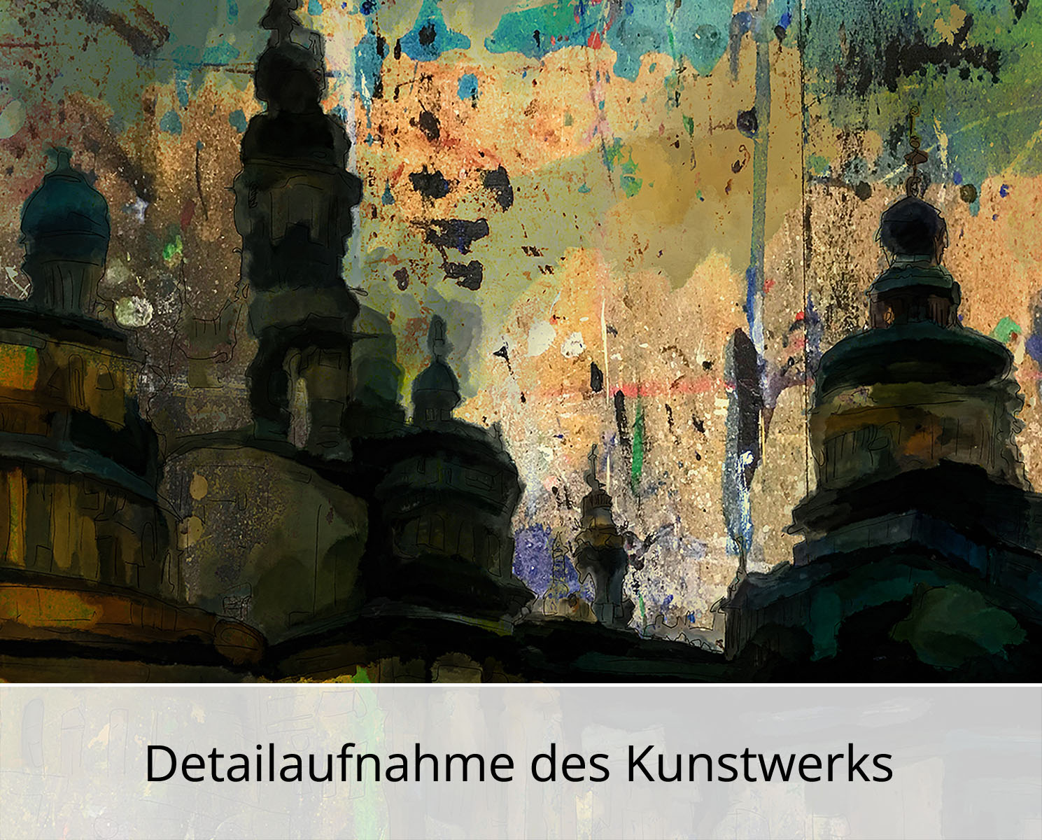 H. Mühlbauer-Gardemin: "Stadt an der Elbe", Moderne Pop Art, Original/serielles Unikat