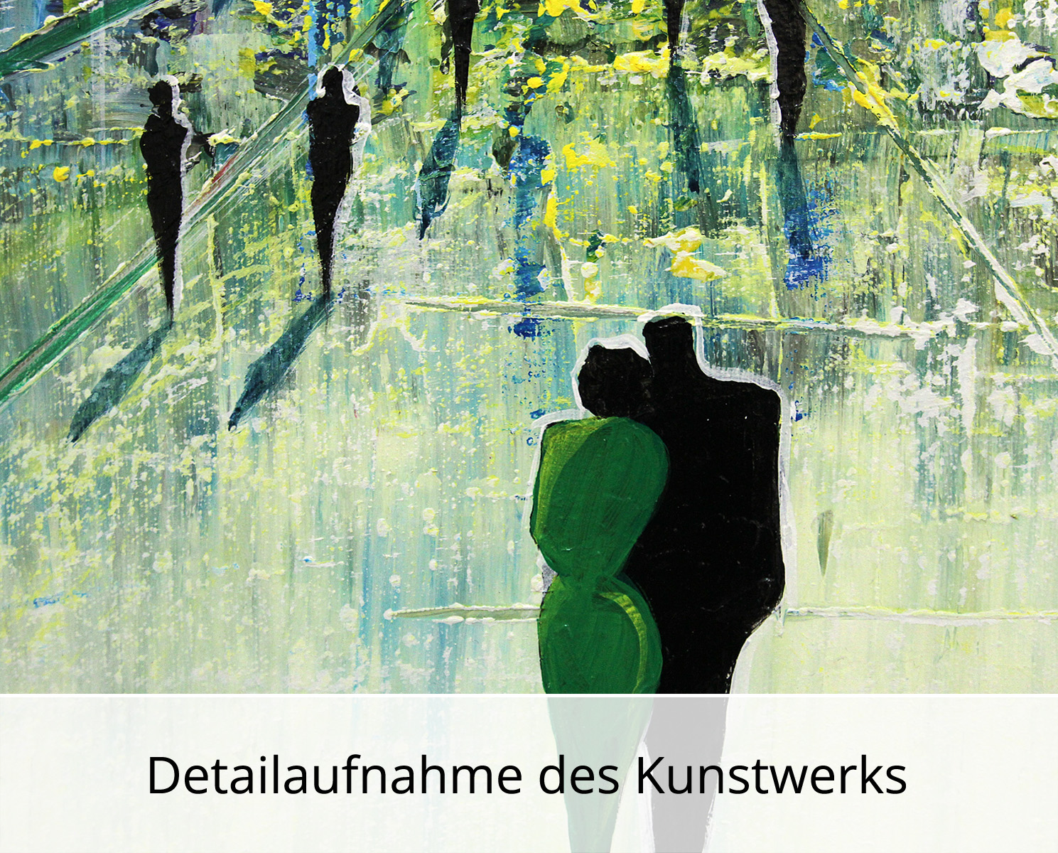 Unikat, modernes Gemälde, K. Namazi: Naturstadt VI, Original