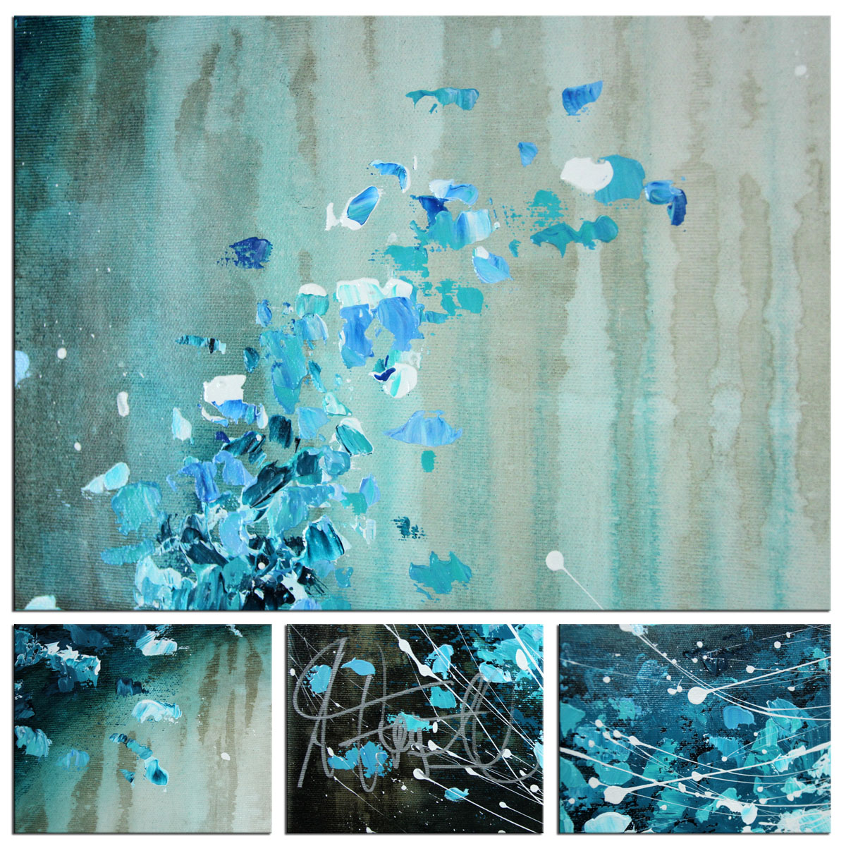 Acrylbild von A. Freymuth: "Blue Wave"
