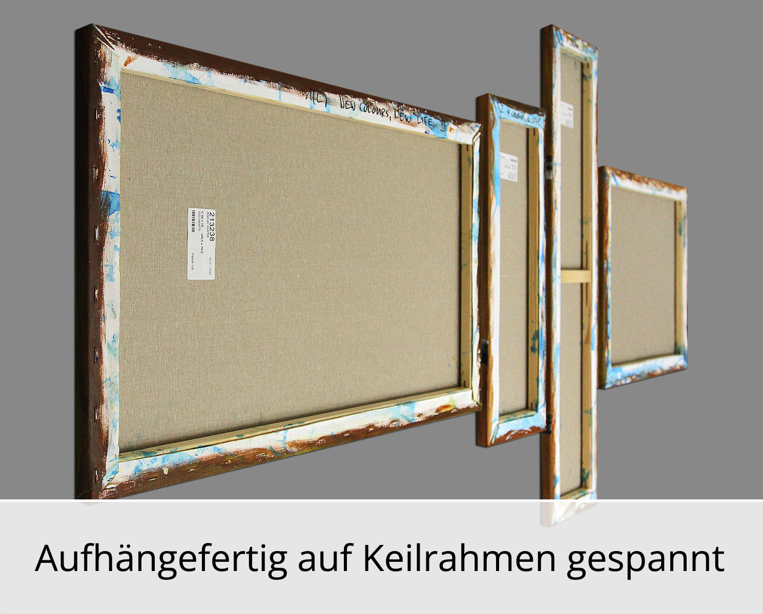 Mehrteilige Acrylbilder: New Colours, new Life I, R. König, Originalgemälde (Unikat)