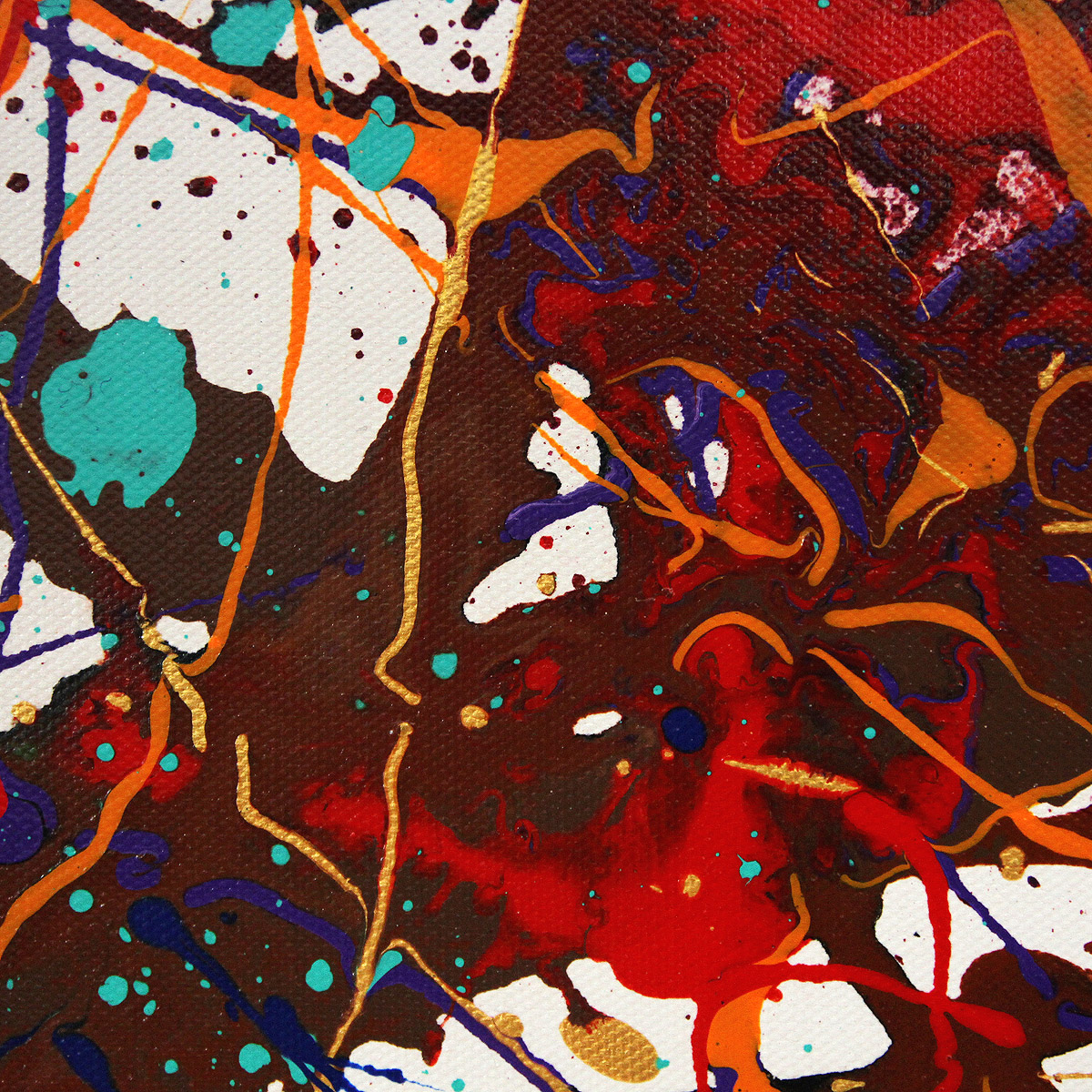 Abstrakte Kunstbilder, G. Hung: "Farben in rhythmischer Beziehung"