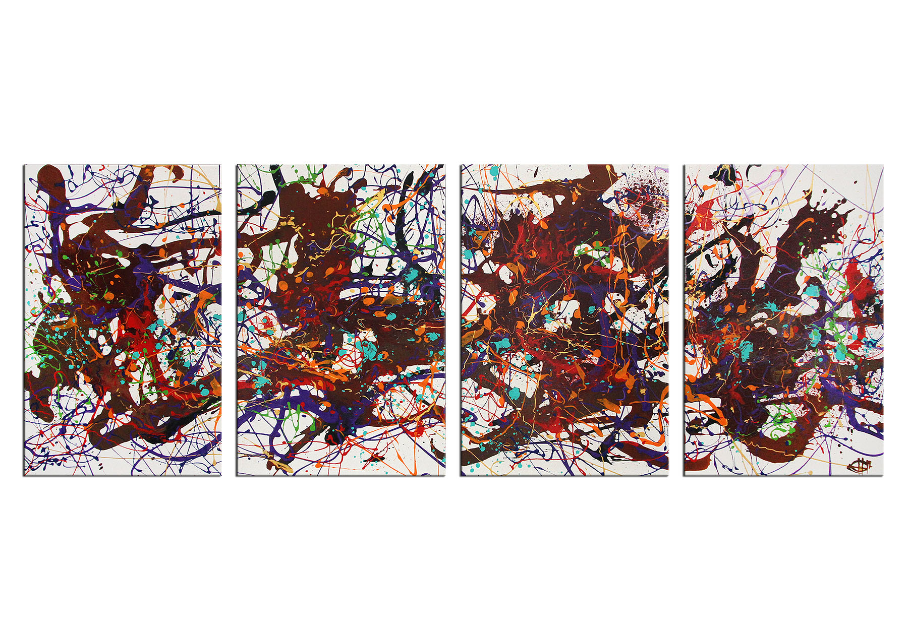 Abstrakte Kunstbilder, G. Hung: "Farben in rhythmischer Beziehung"