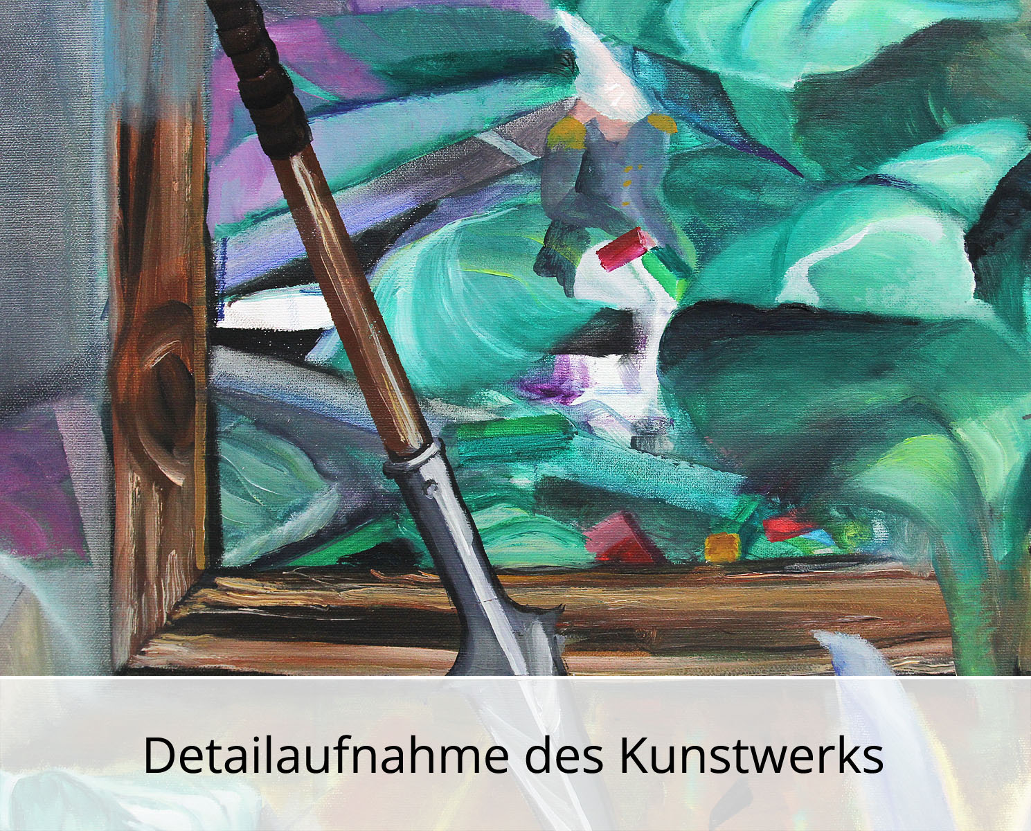 D. Block: "Der Hase schleicht auf leisen Pfoten", Original/Unikat, expressive Ölmalerei