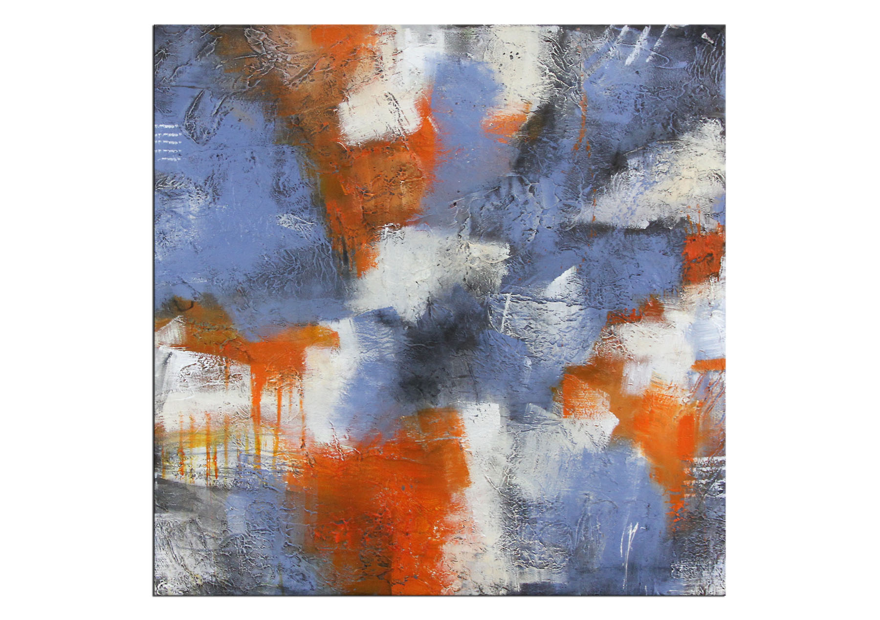 Abstrakte Acrylmalerei, M.Rick: "Orange Blue"