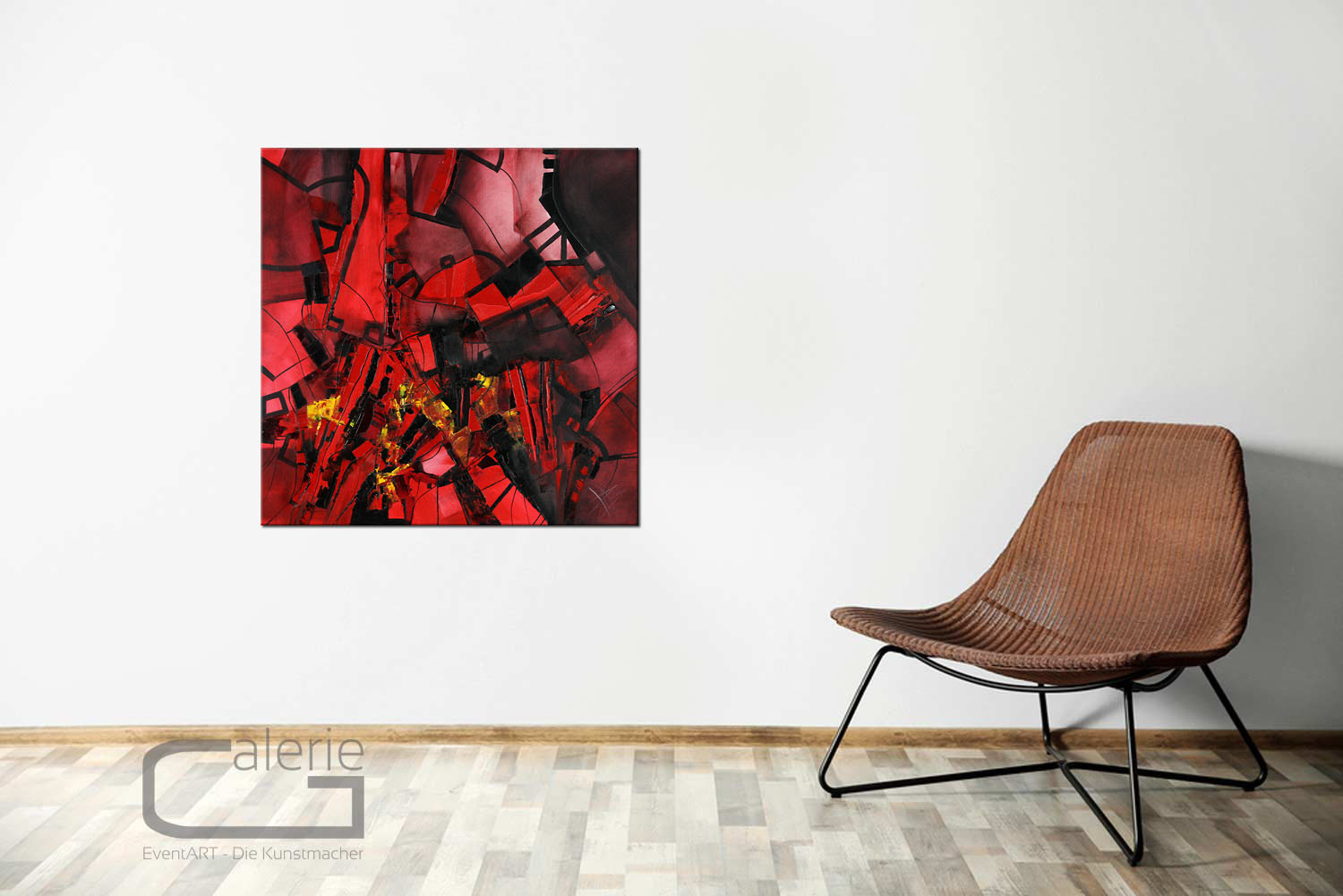 Moderne Ölbilder, B. Ossowski: "Red Hypnosis"