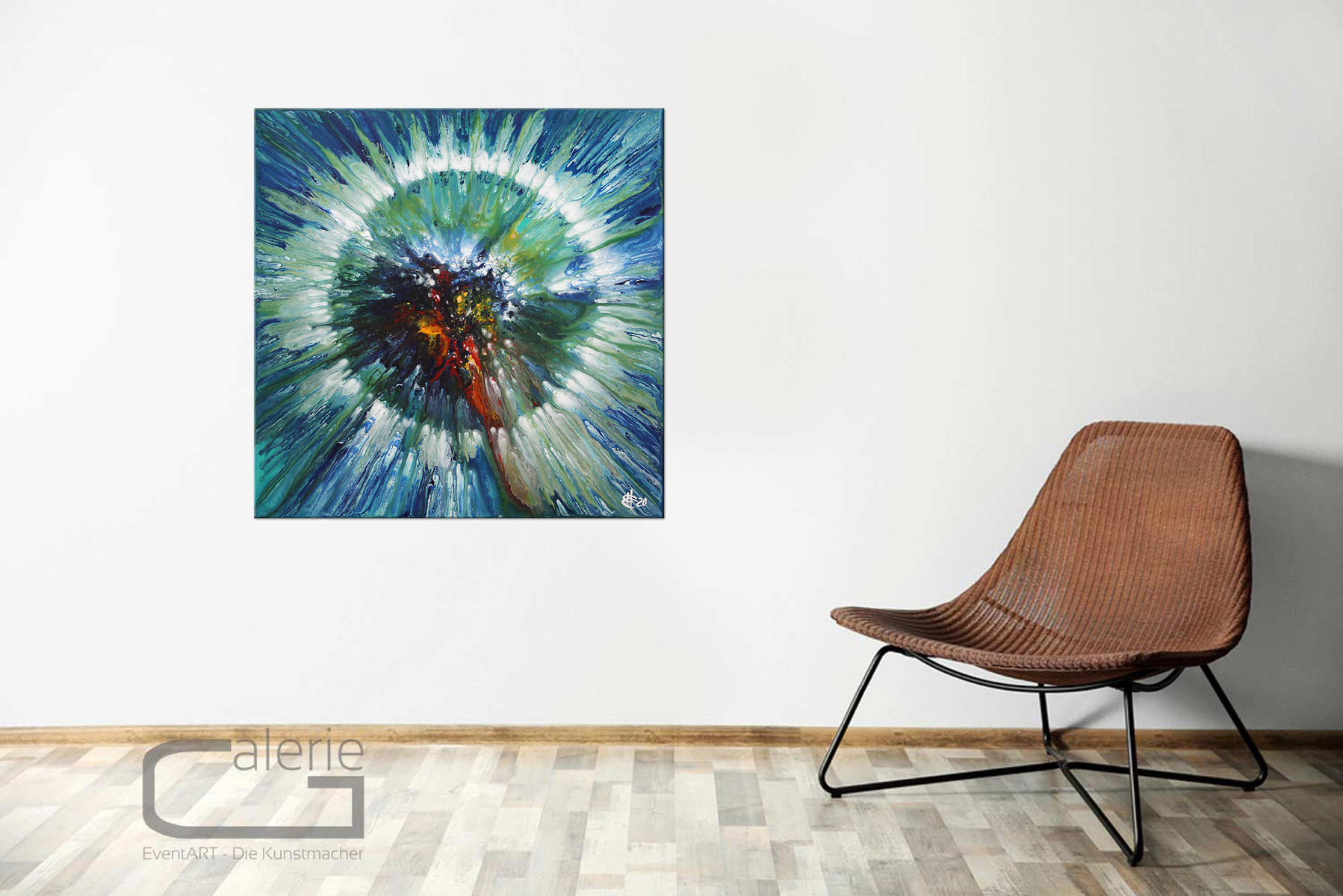 G. HUNG: "Supernova I", abstrakte Originalkunst (Unikat)