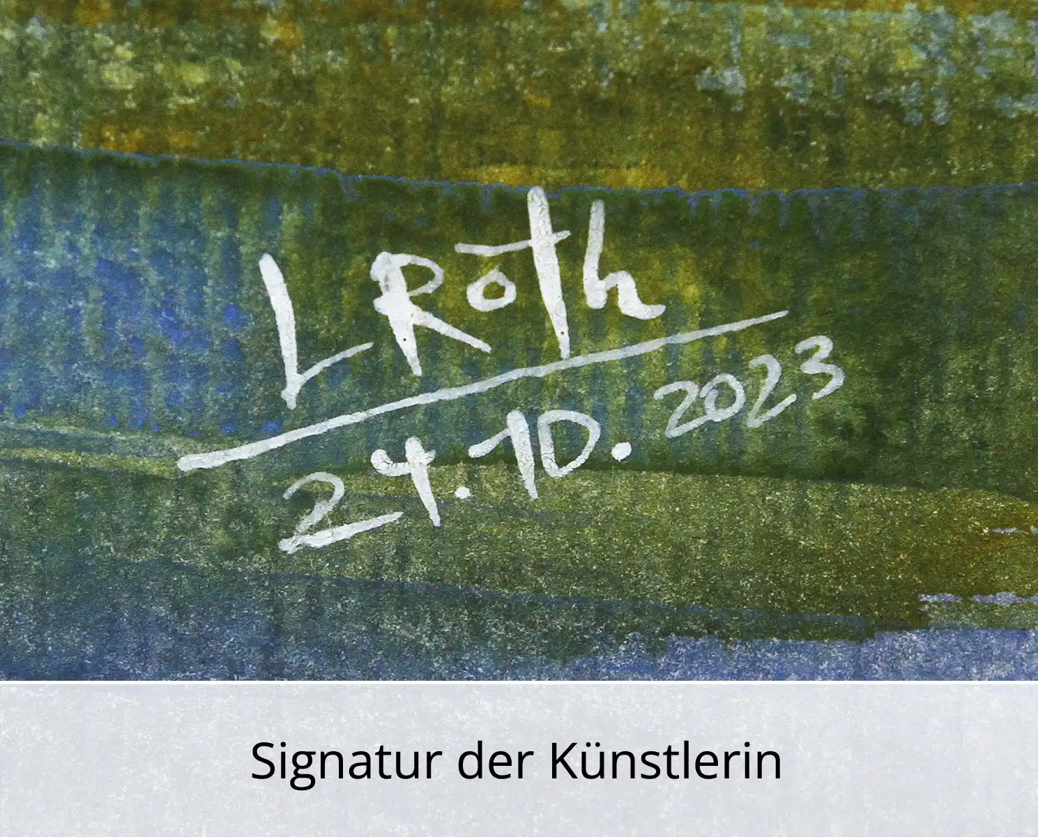 L. Roth: "Elbelandschaft", originale Grafik/Zeichnung (Unikat)