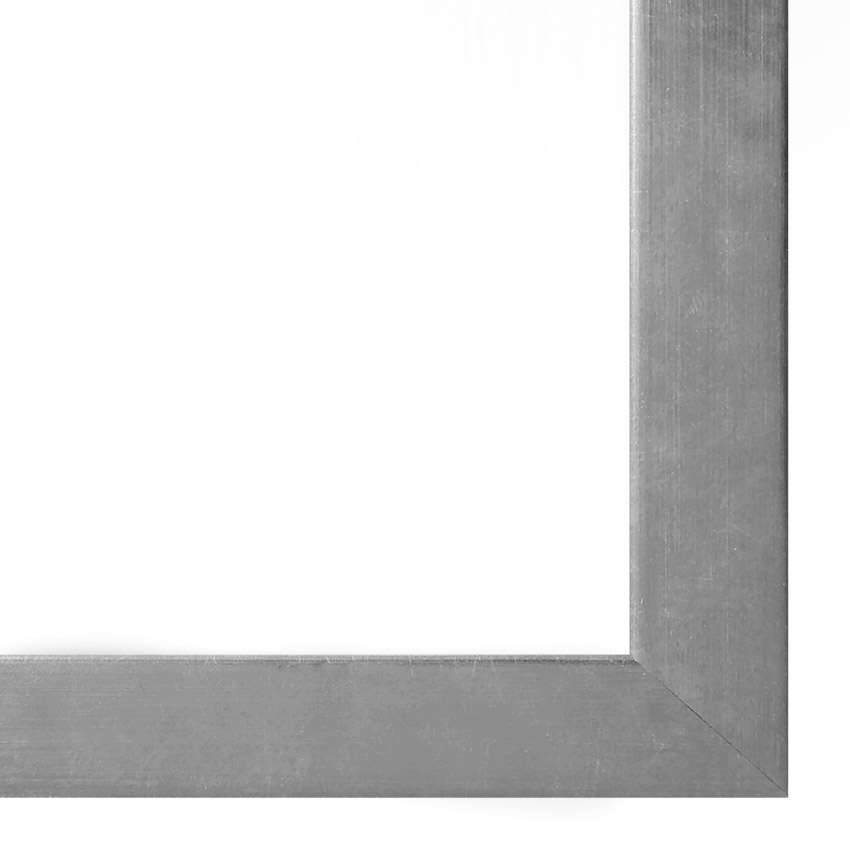 Silberner Premium Bilderrahmen, HR-201062, inkl. entspiegeltem Museumsglas, Falzmaß: 24,4 x 30,4 cm