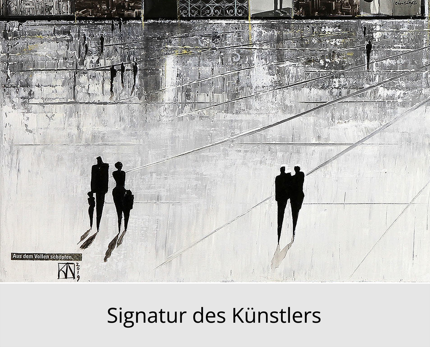 Fineartprint, sign.: Aus dem Vollen schöpfen, K. Namazi, limitierte Edition auf Papier, Nr. 1/150