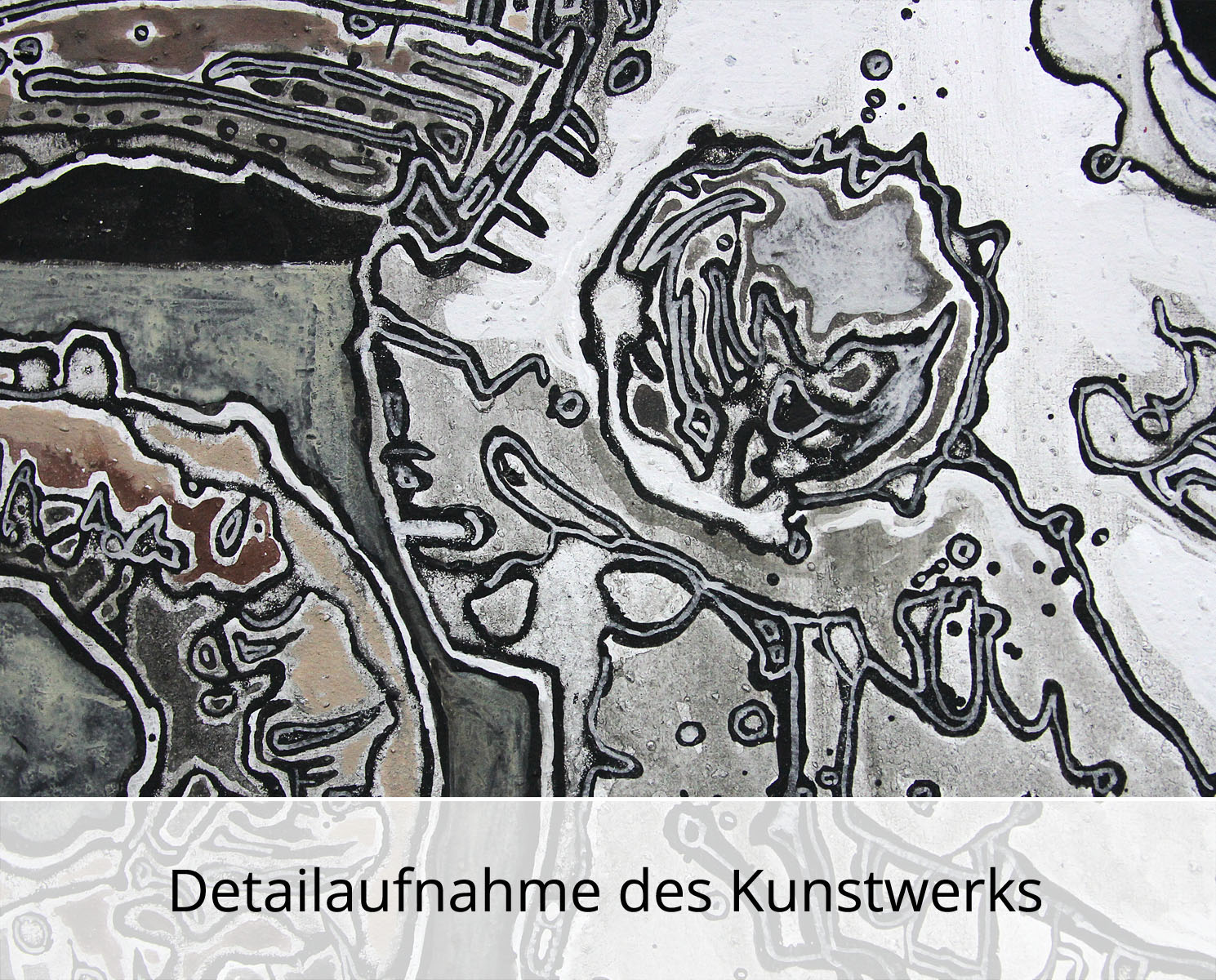 C. Blechschmidt: "Schädel innen Wund", Original/Unikat, zeitgenössisches Acrylgemälde
