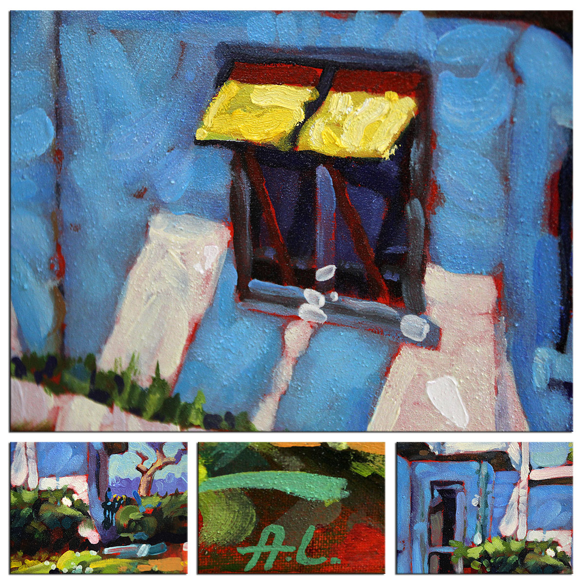 Acrylmalerei Bilder von Andy Larrett: "Ein Gartenhaus"