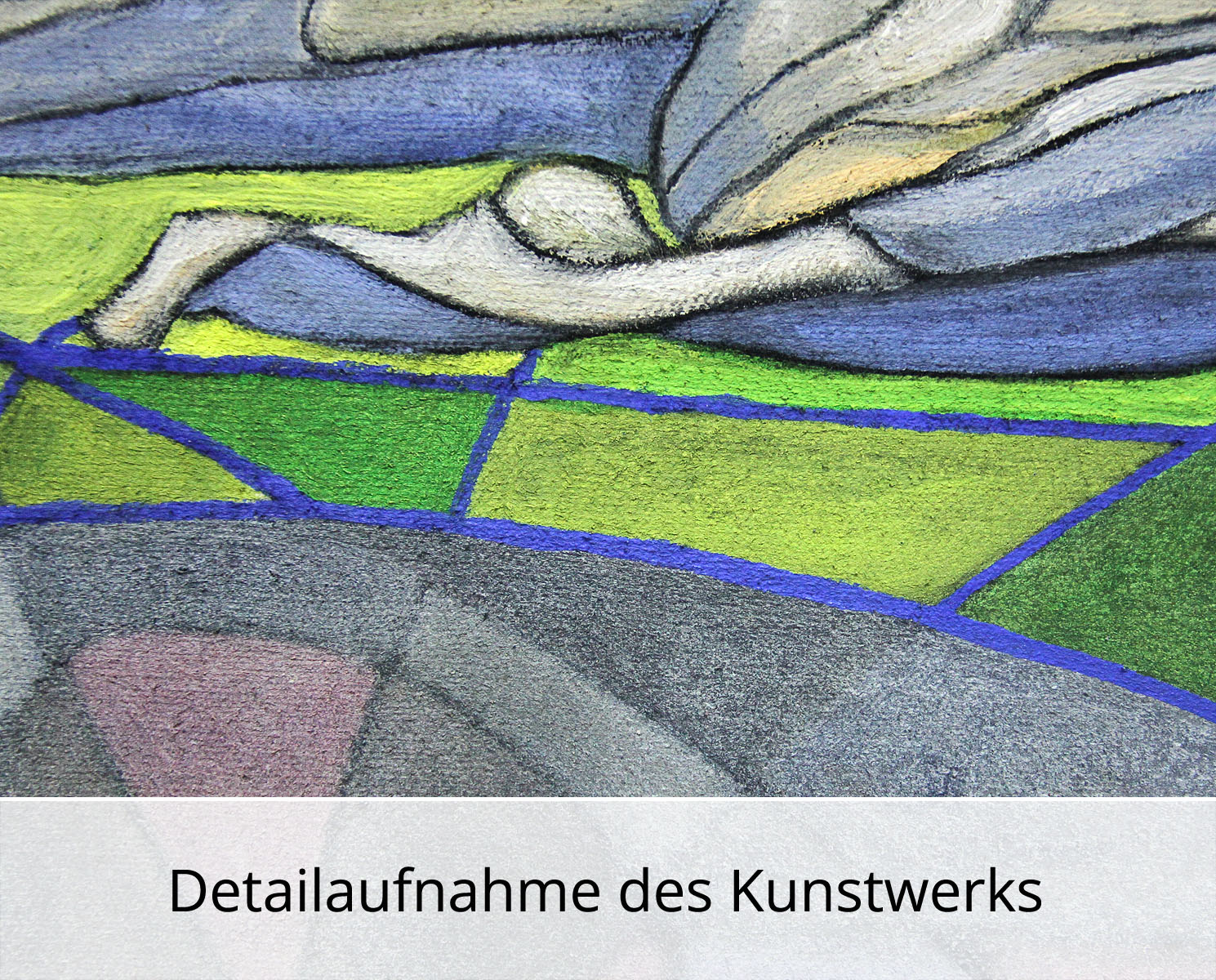 C. Blechschmidt: "Grünes Sofa", Original/Unikat, zeitgenössisches Ölgemälde