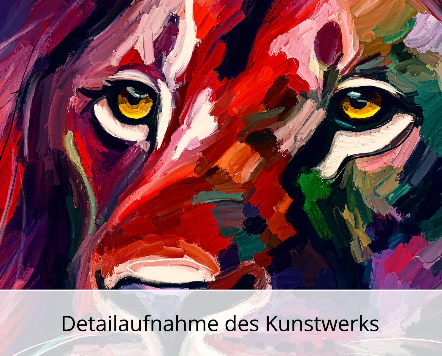 Moderne Pop Art: Red Lion, H. Mühlbauer-Gardemin, Original/serielles Unikat