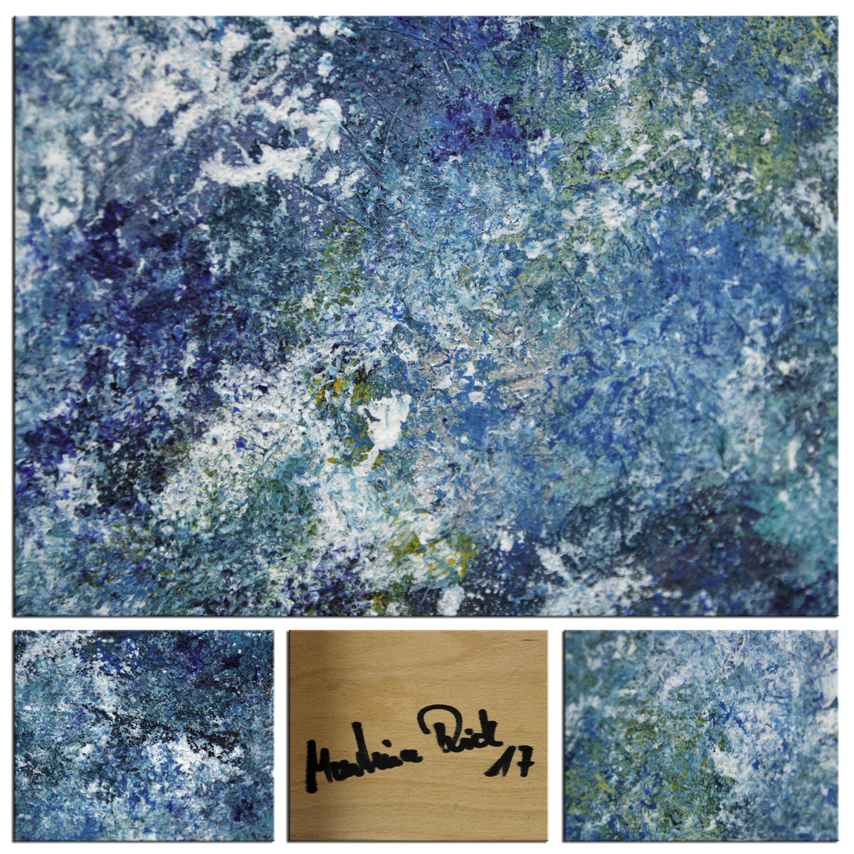 Acrylmalerei abstrakt, M.Rick: "Einfach blau"