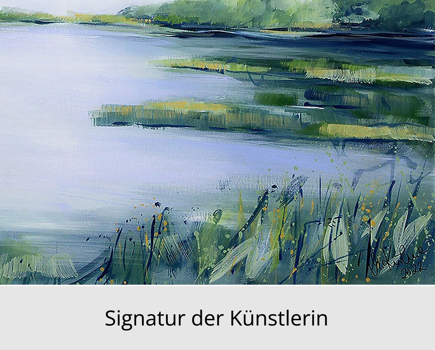 M. Kühne: "Sommerhimmel", Edition, signierter Kunstdruck