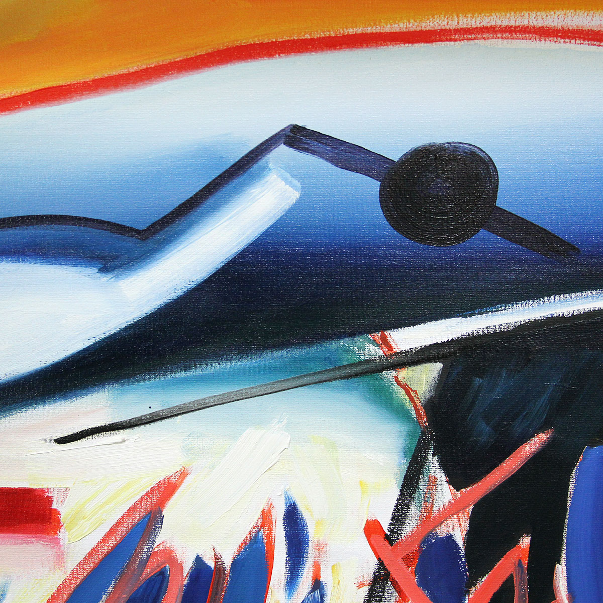 M. Cieśla: "Punta Ala Italien in abstrakten Formen", Original/Unikat, Expressionistisches Ölgemälde