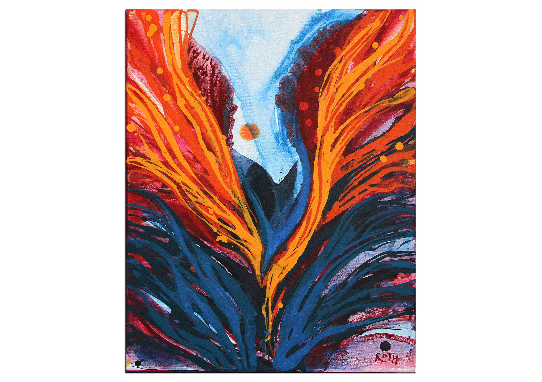 Acrylbilder, L.Roth: "Feuerblume"