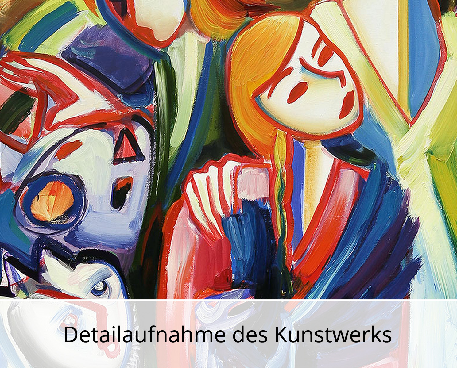 Kunstdruck, signiert, M. Cieśla: EinTreffen von Faunen und Mädchen Folklore V, Edition