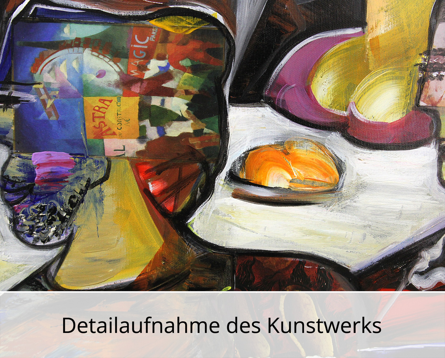 Unikat, modernes Gemälde, K. Namazi: "Dinner with Friends VI", Original