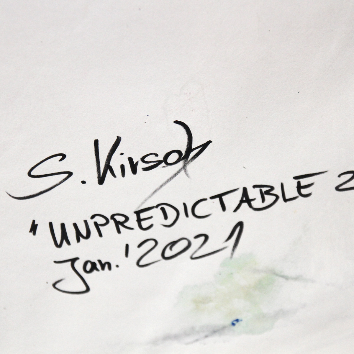 S. Kirsch: "Unpredictable 2", Originalkunst auf Papier (Unikat) (A)