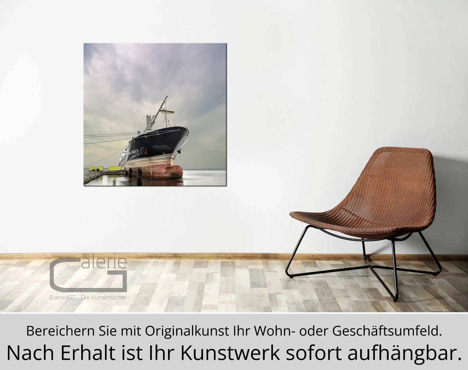 H. Mühlbauer-Gardemin: "Schiff am Kai", Zeitgenössische Digitalkunst, Edition