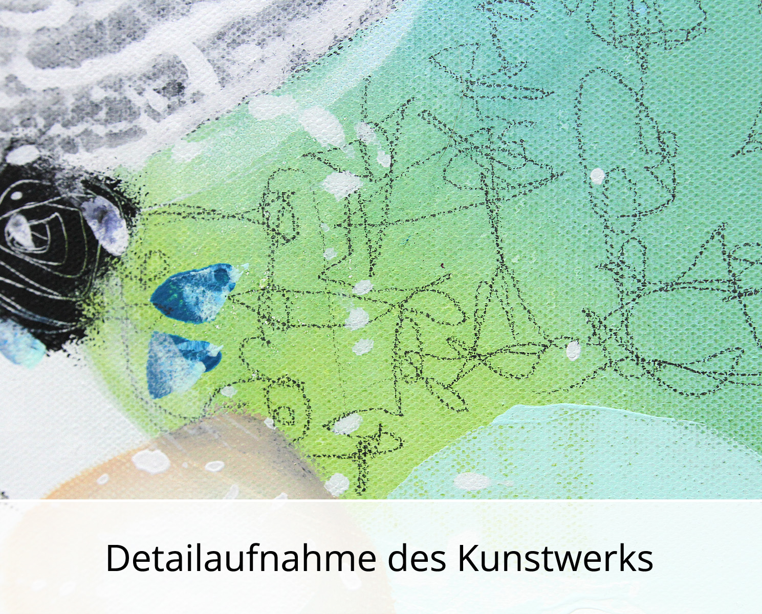 M.Kühne: "Frühlingsglück II", modernes Originalgemälde (Unikat)