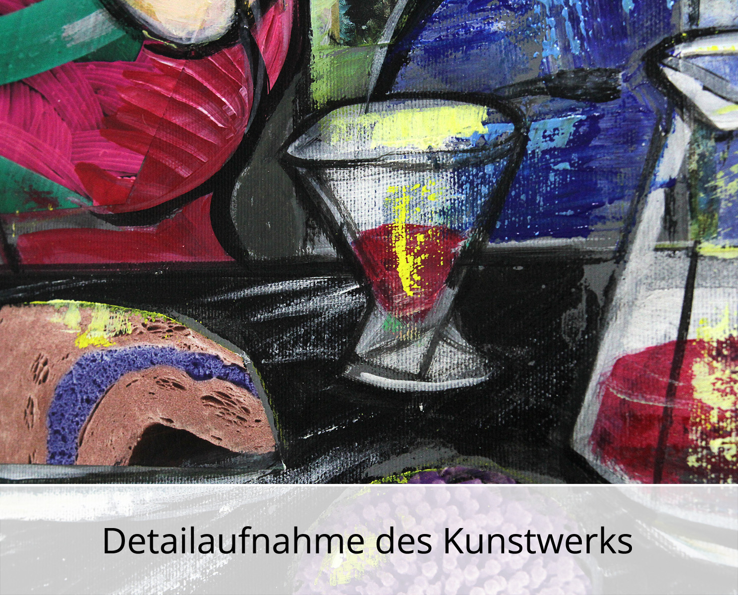 Unikat, modernes Gemälde, K. Namazi: "Dinner with Friends VIII", Original