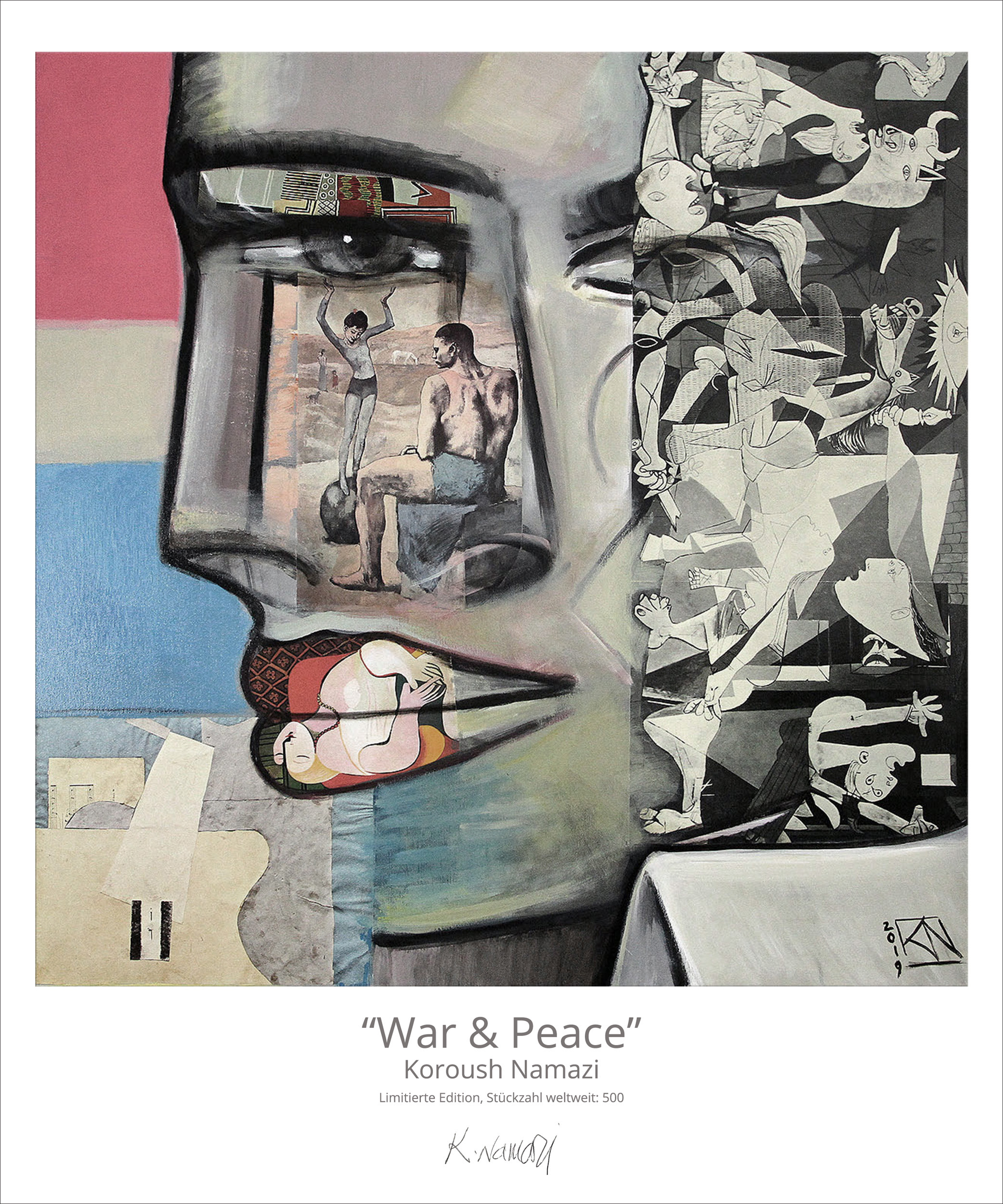 Limitierte Edition auf Papier, K. Namazi: "War & Peace", Fineartprint