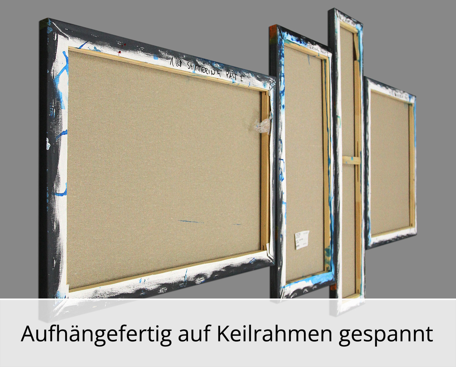 Mehrteilige Acrylbilder: Shimmering Past I, R. König, Originalgemälde (Unikat)