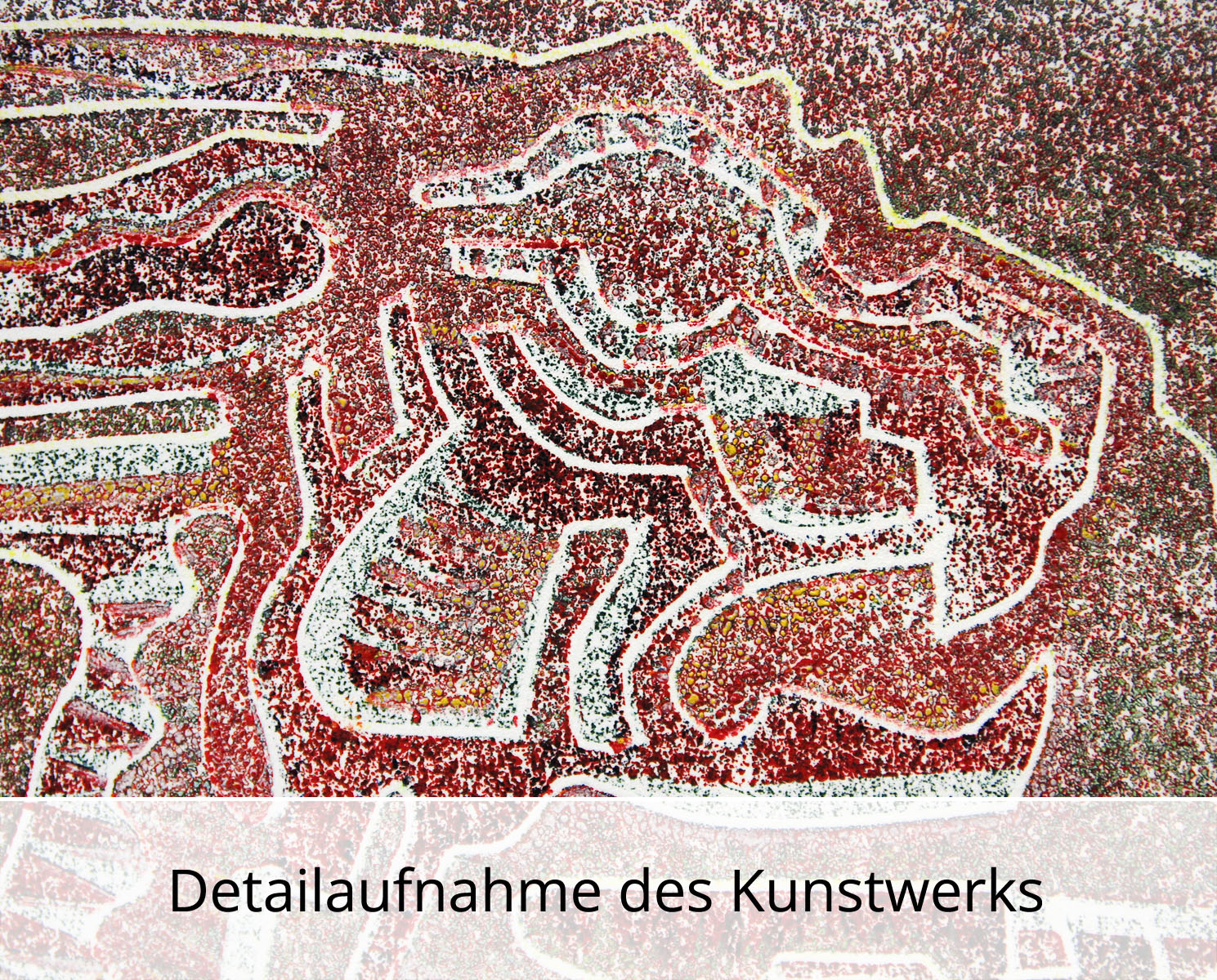 F.O. Haake: "Kampf der Dämonen - Blatt 03/20", originale Grafik/serielles Unikat, Linoldruck