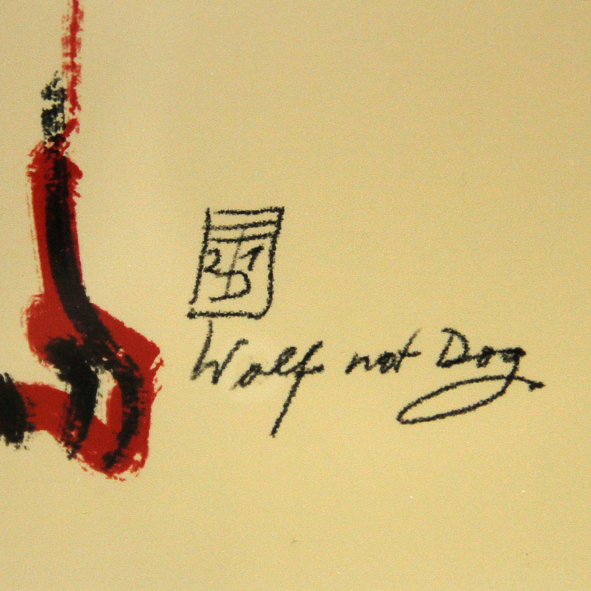 D. Hille: "Wolf not Dog", Grafik/Fotodruck (A)