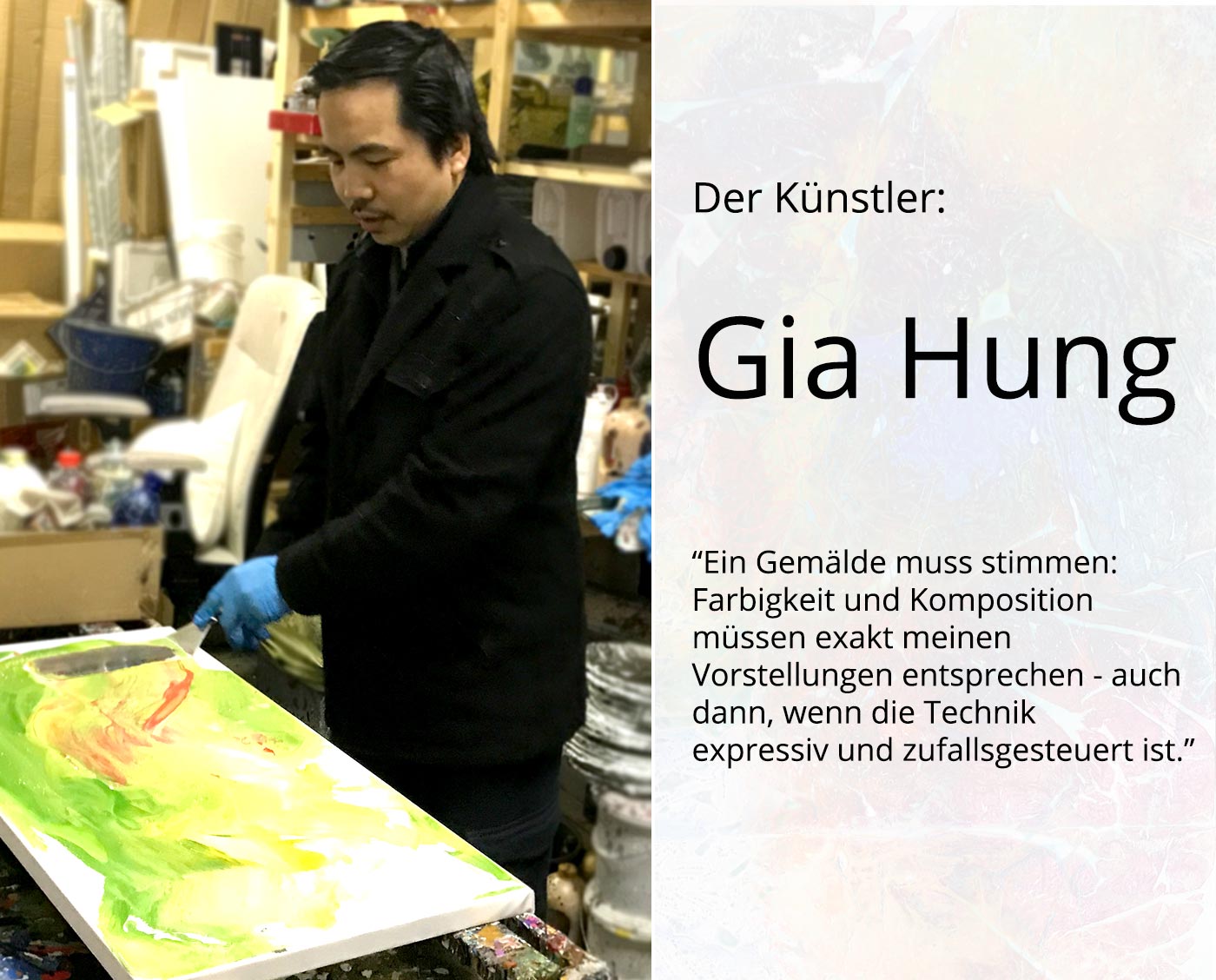 G. HUNG: "Himmelsfenster I", abstrakte Originalkunst (Unikat)