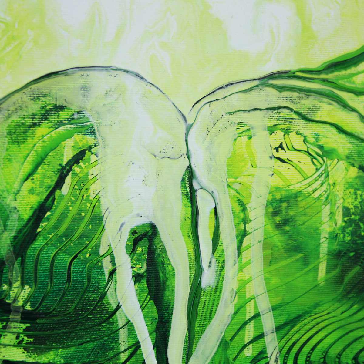 Acrylbild von J. Fernandez: "Green Valley II"