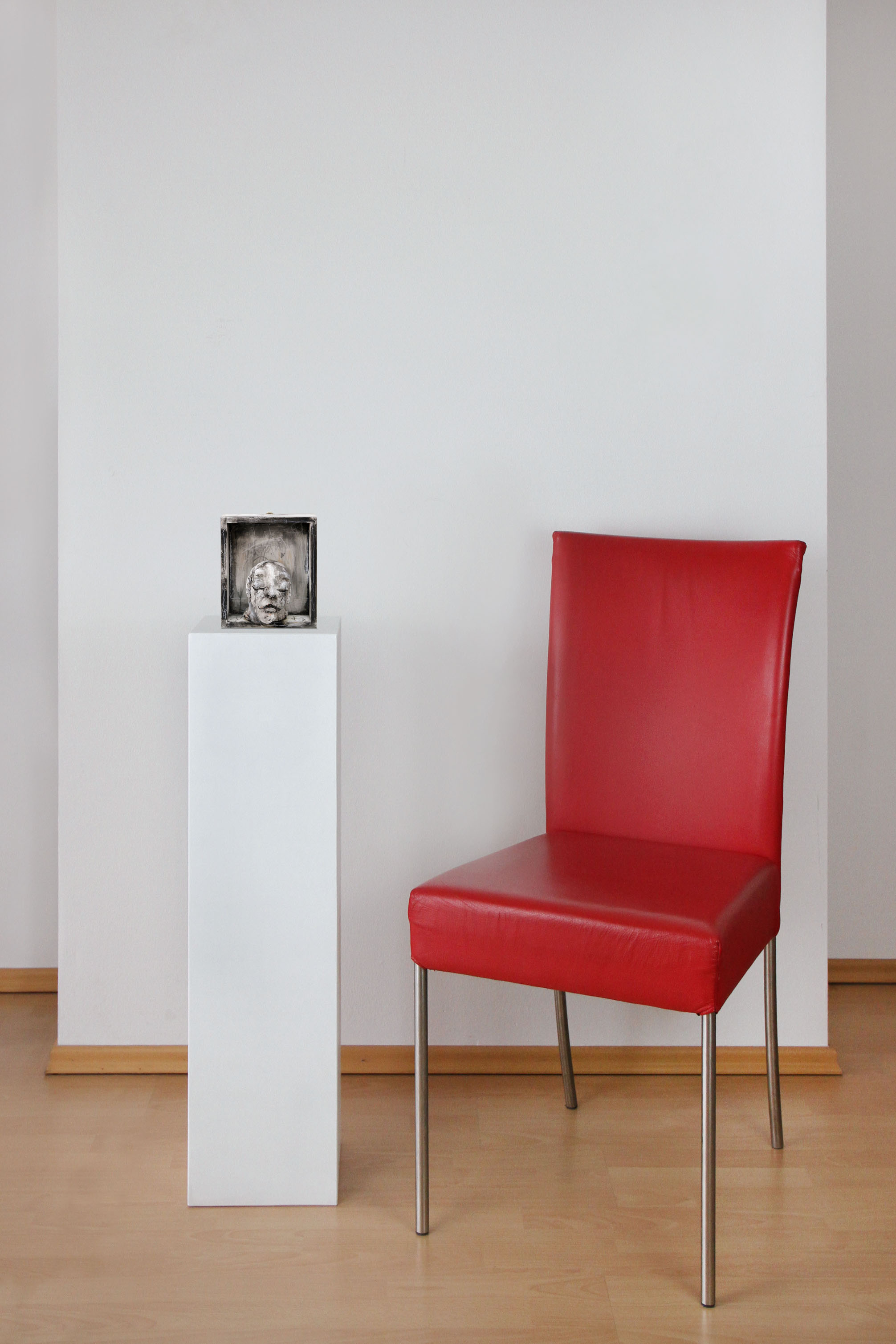 I. Schmidt: "Living in the box I", zeitgenössische Skulptur, Original/Unikat (A)