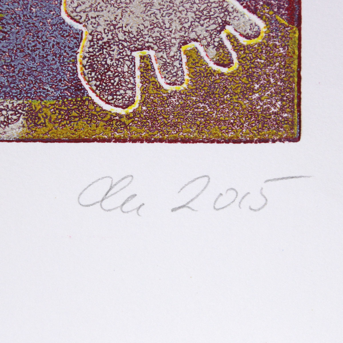 Grafik, mehrfarbiger Linoldruck von Frank-Ole Haake: "Paar 12 (20)"