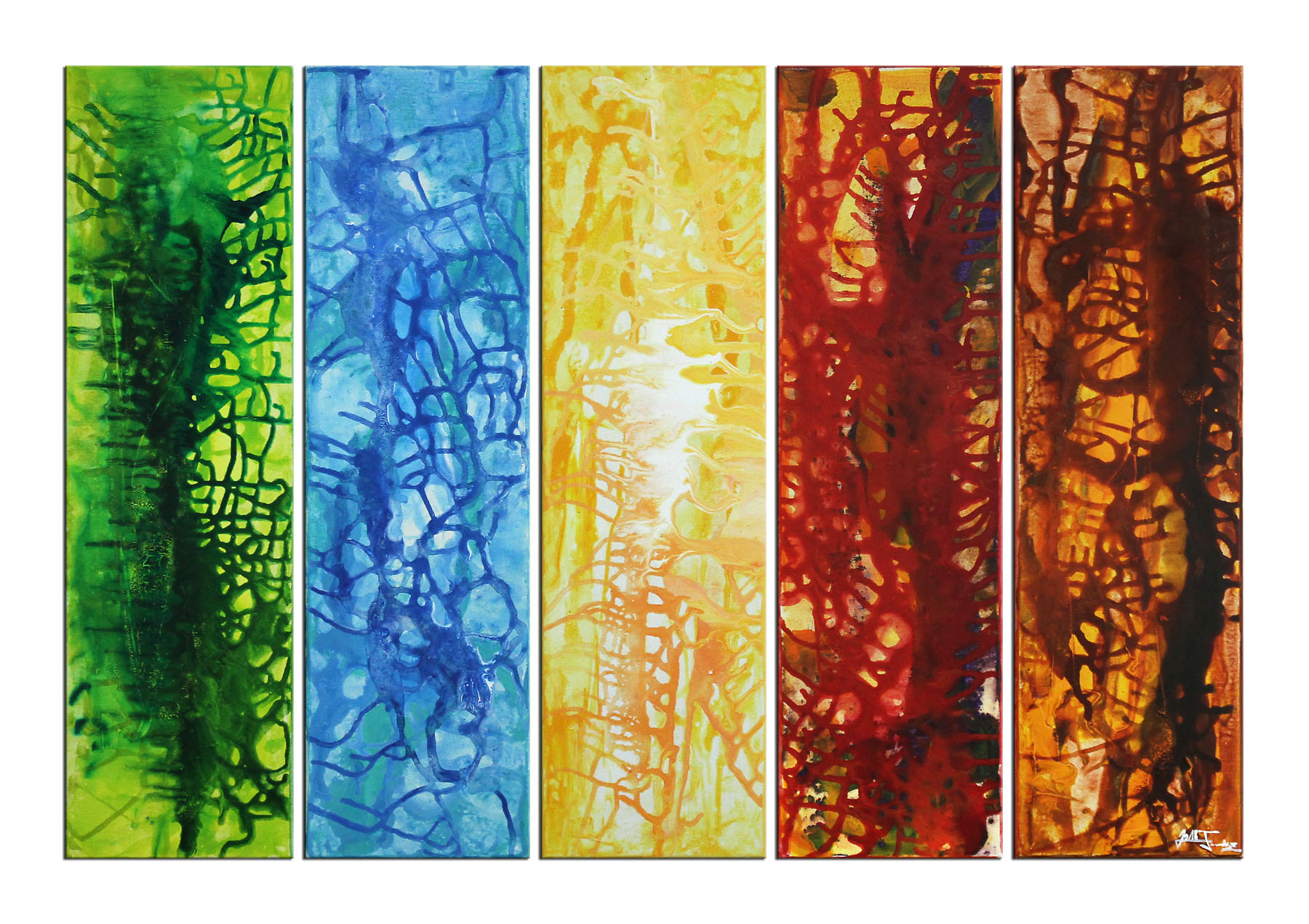 Acrylbilder, J. Fernandez: "Liquid Colours VI" (E)