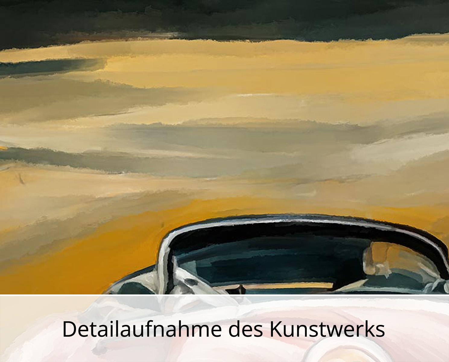Kunstdruck, signiert: Roter Porsche, Holger Mühlbauer-Gardemin, Edition
