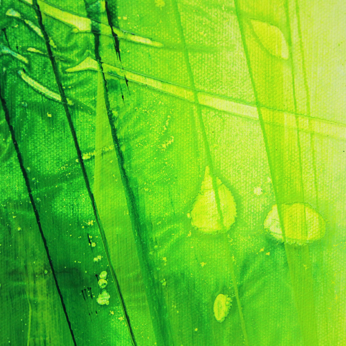 A. Rojo : "Bambus", Mehrteiliges Gemälde, Original/Unikat