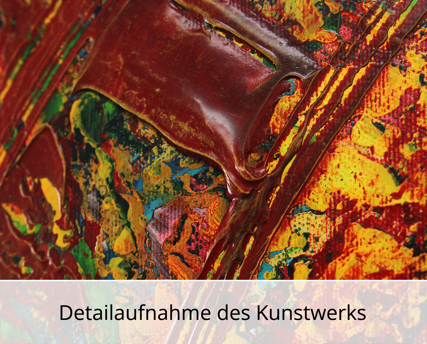 Abstraktes Originalgemälde: Dynamisches Abendrot I, R. König, Unikat